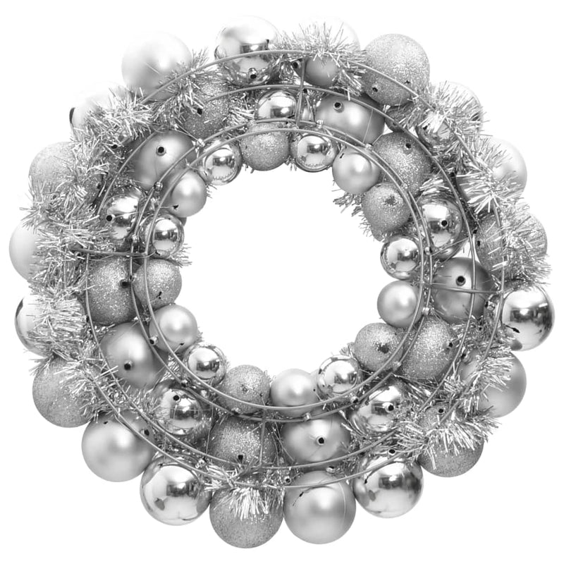 Load image into Gallery viewer, VidaXL Kerstkrans 45 cm polystyreen zilverkleurig