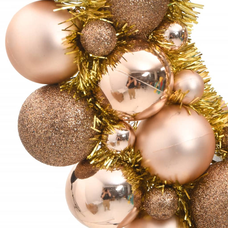 Afbeelding laden in galerijviewer, VidaXL Kerstkrans 45 cm polystyreen roségoud