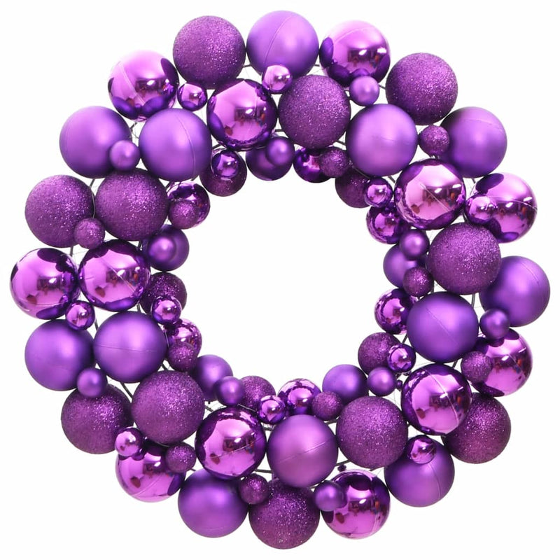 Afbeelding laden in galerijviewer, VidaXL Kerstkrans 45 cm polystyreen paars