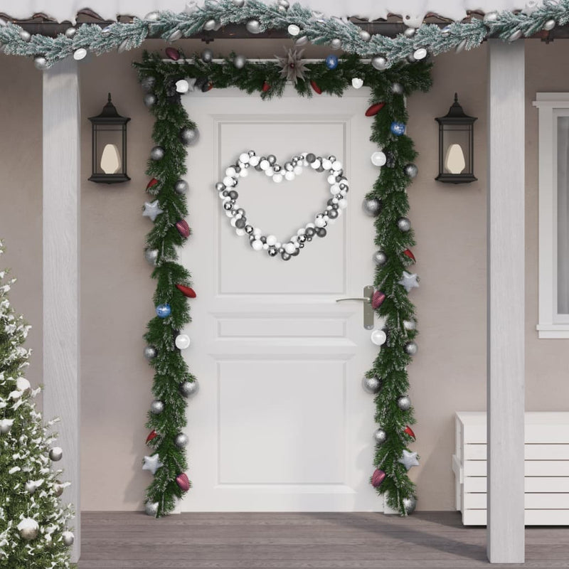 Load image into Gallery viewer, VidaXL Kerstslinger ballen 175 cm polystyreen wit en grijs