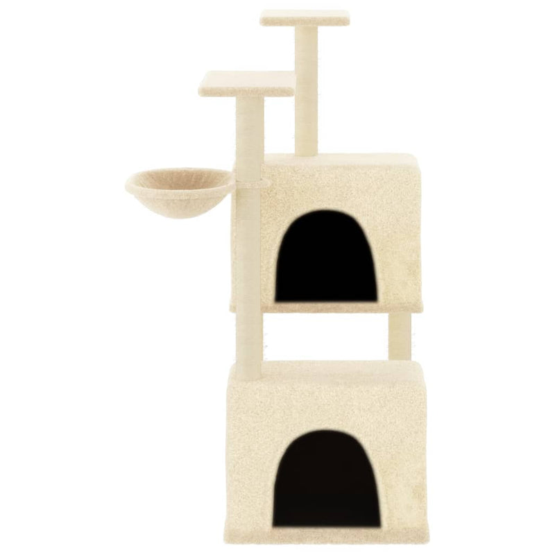 Load image into Gallery viewer, Vidaxl kattenmeubel met sisal krabpalen 122 cm crèmekleurig