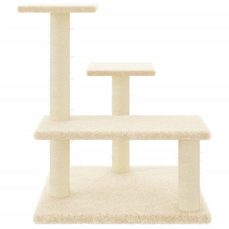 Load image into Gallery viewer, Vidaxl kattenmeubel met sisal krabpalen 61 cm crèmekleurig