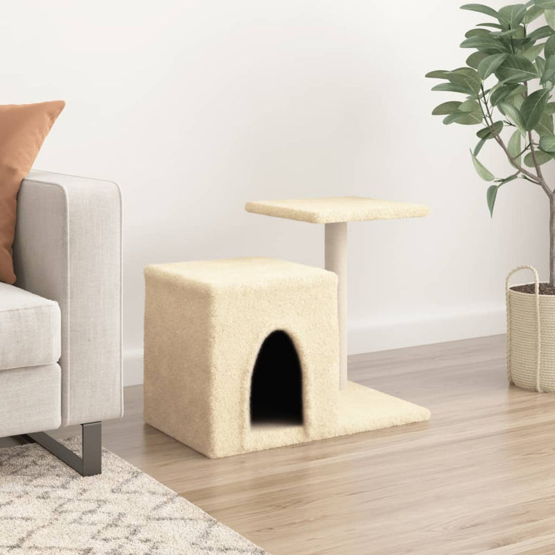 Load image into Gallery viewer, Vidaxl kattenmeubel met sisal krabpalen 50,5 cm crèmekleurig