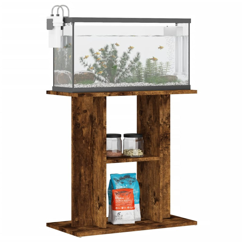Load image into Gallery viewer, Vidaxl aquariumstandaard 60x30x60 cm bewerkt hout gerookt eikenkleurig