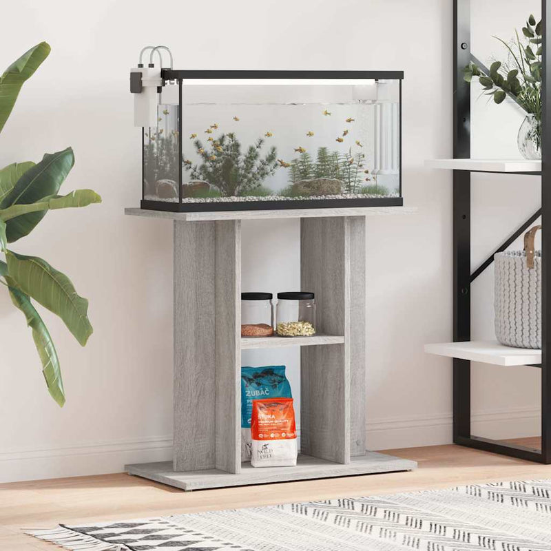 Load image into Gallery viewer, Vidaxl aquariumstandaard sonoma grijs 60x30x60 cm bewerkt hout