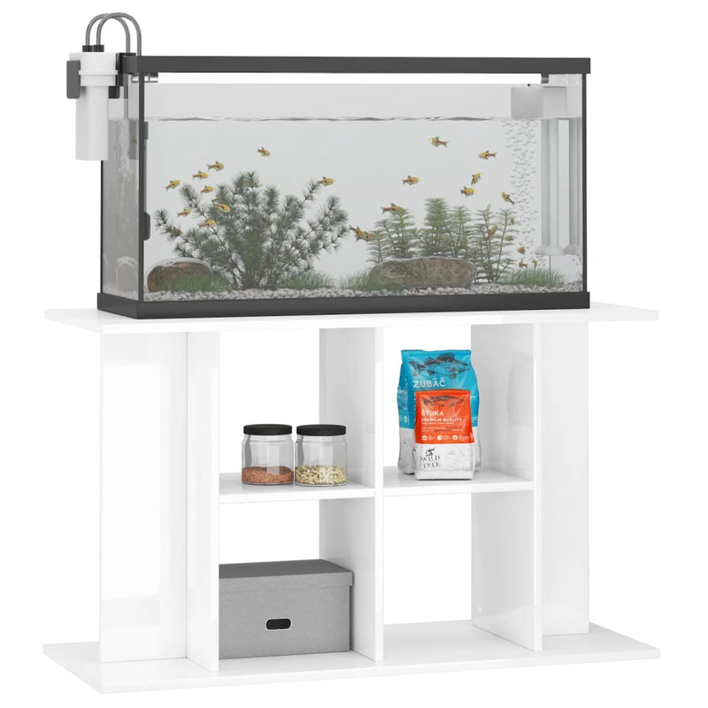 Load image into Gallery viewer, Vidaxl aquariumstandaard 100x40x60 cm bewerkt hout hoogglans wit