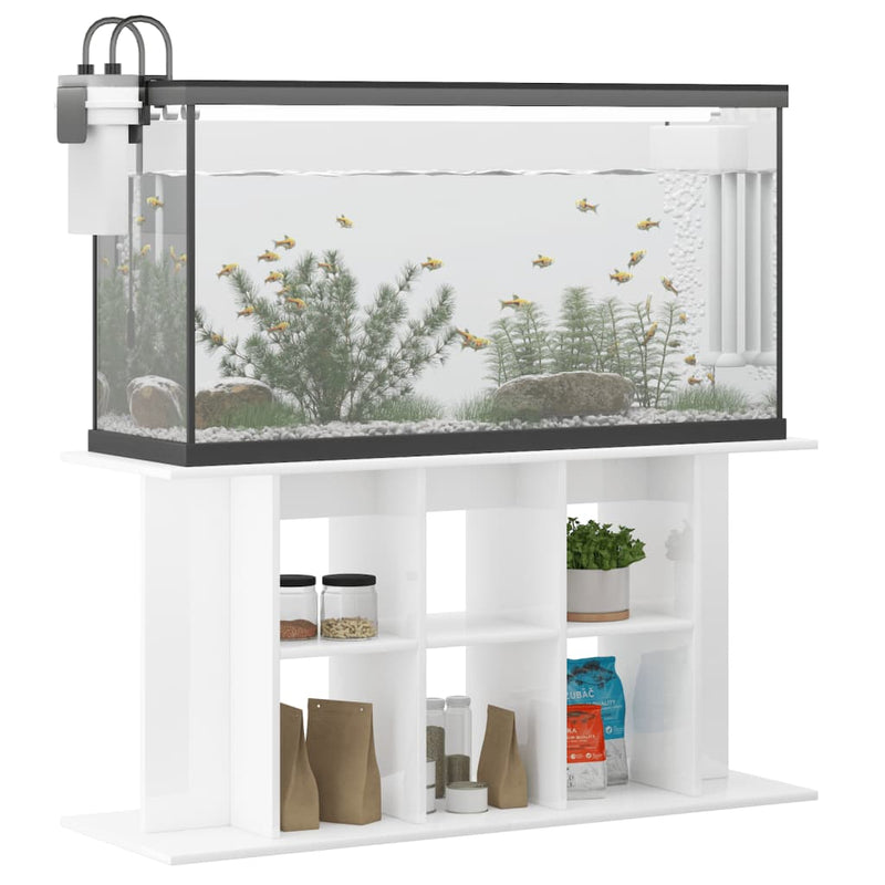 Load image into Gallery viewer, Vidaxl aquariumstandaard 120x40x60 cm bewerkt hout hoogglans wit
