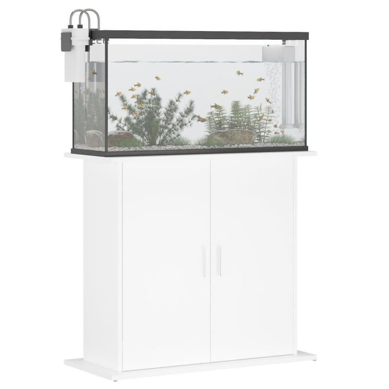 Load image into Gallery viewer, Vidaxl aquariumstandaard 81x36x73 cm bewerkt hout hoogglans wit