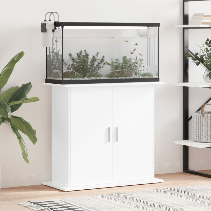 Load image into Gallery viewer, Vidaxl aquariumstandaard 81x36x73 cm bewerkt hout hoogglans wit