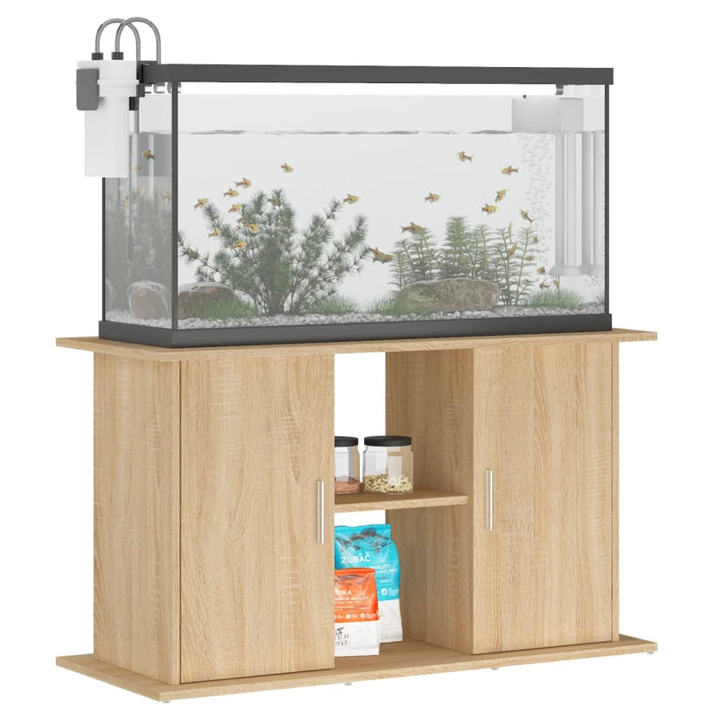 Load image into Gallery viewer, Vidaxl aquariumstandaard 101x41x58 cm bewerkt hout sonoma eikenkleurig