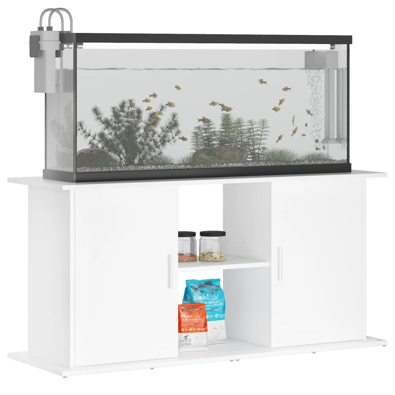 Load image into Gallery viewer, VidaXL Aquariumstandaard 121x41x58 cm bewerkt hout wit