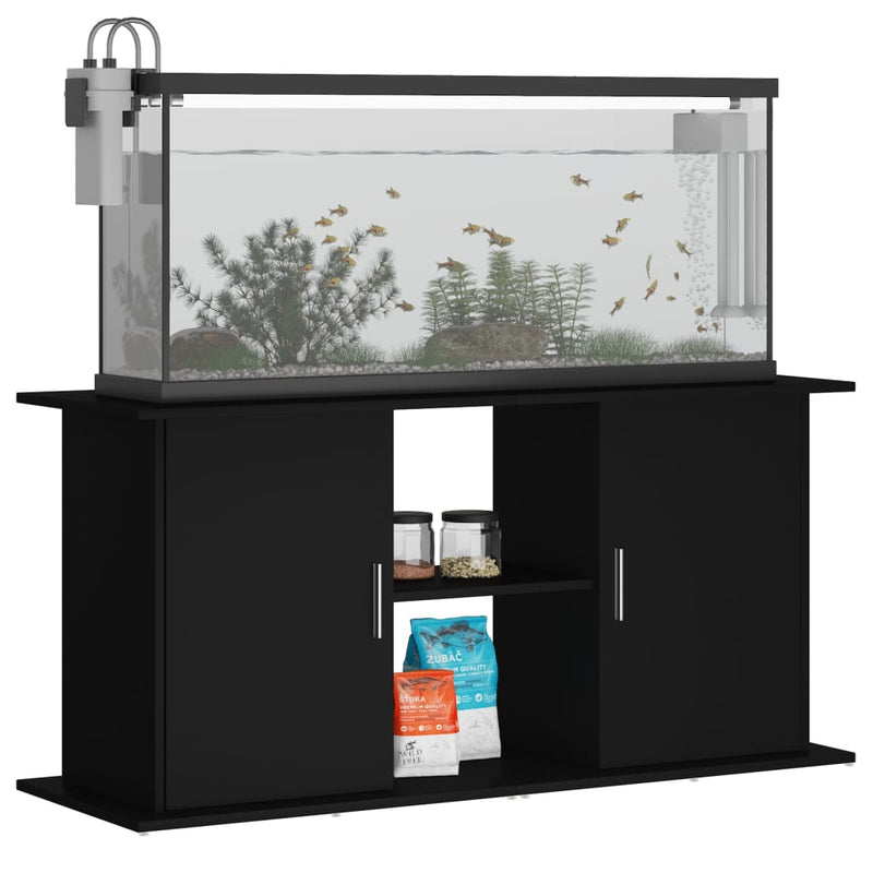 Load image into Gallery viewer, VidaXL Aquariumstandaard 121x41x58 cm bewerkt hout zwart
