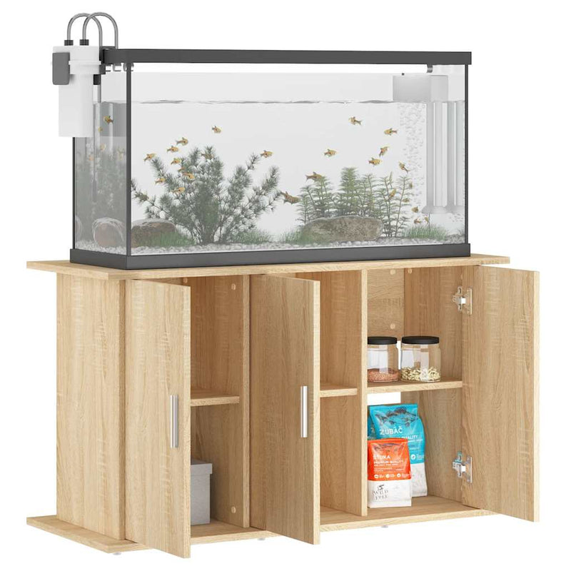Load image into Gallery viewer, Vidaxl aquariumstandaard 101x41x58 cm bewerkt hout sonoma eikenkleurig