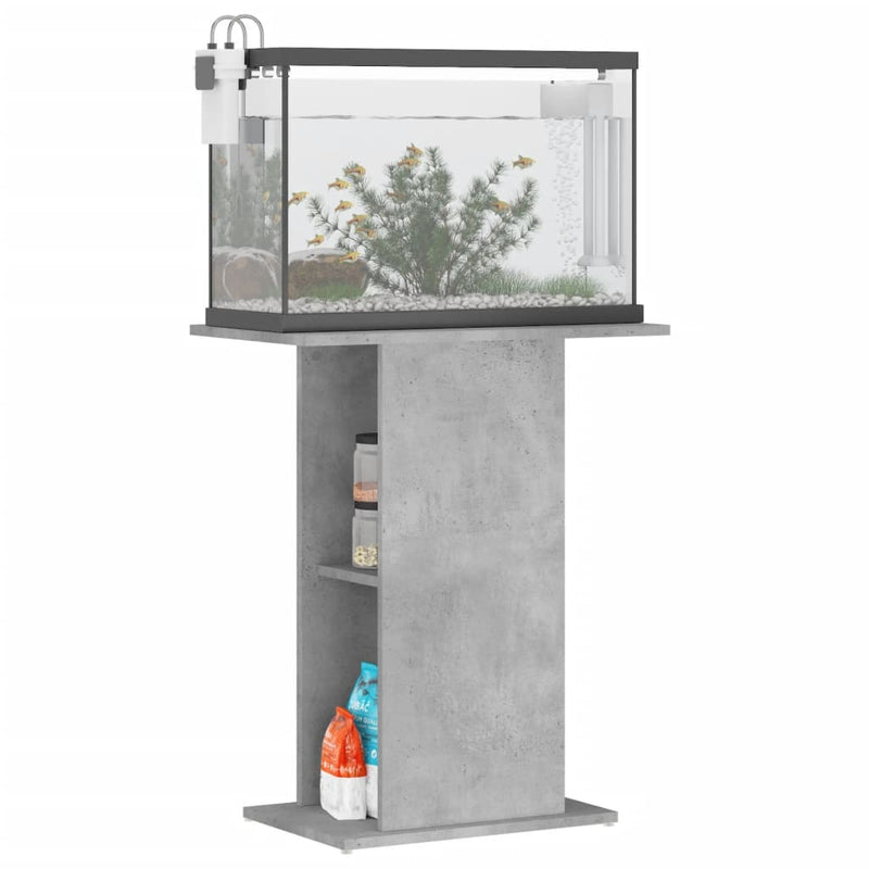 Load image into Gallery viewer, Vidaxl aquariumstandaard 60,5x36x72,5 cm bewerkt hout betongrijs
