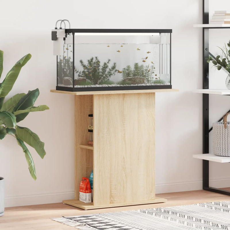 Load image into Gallery viewer, Vidaxl aquariumstandaard 75x36x72,5 cm bewerkt hout sonoma eiken