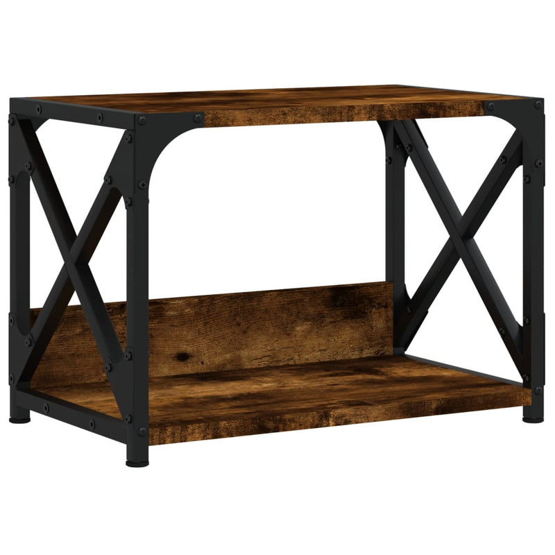 Load image into Gallery viewer, Vidaxl printerstandaard 44x26x31,5 cm bewerkt hout gerookt eikenkleur