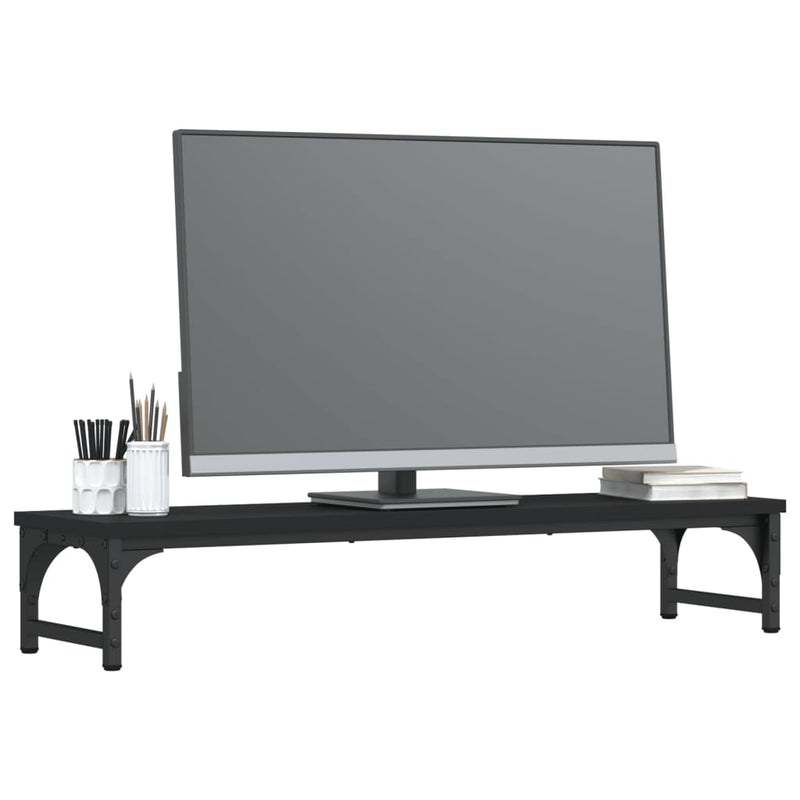 Load image into Gallery viewer, Vidaxl monitorstandaard 85x23x15,5 cm bewerkt hout zwart