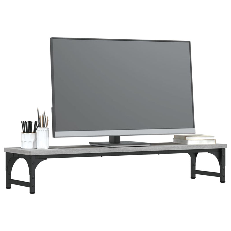 Load image into Gallery viewer, Vidaxl monitorstandaard 85x23x15,5 cm bewerkt hout grijs sonoma eiken