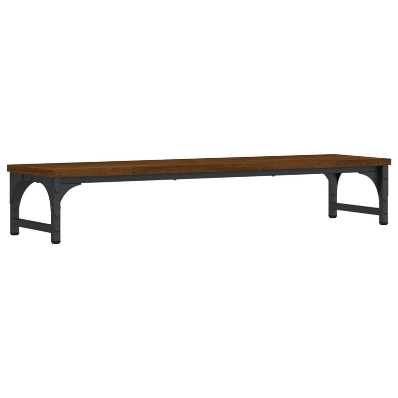Load image into Gallery viewer, Vidaxl monitorstandaard 85x23x15,5 cm bewerkt hout bruin eikenkleur