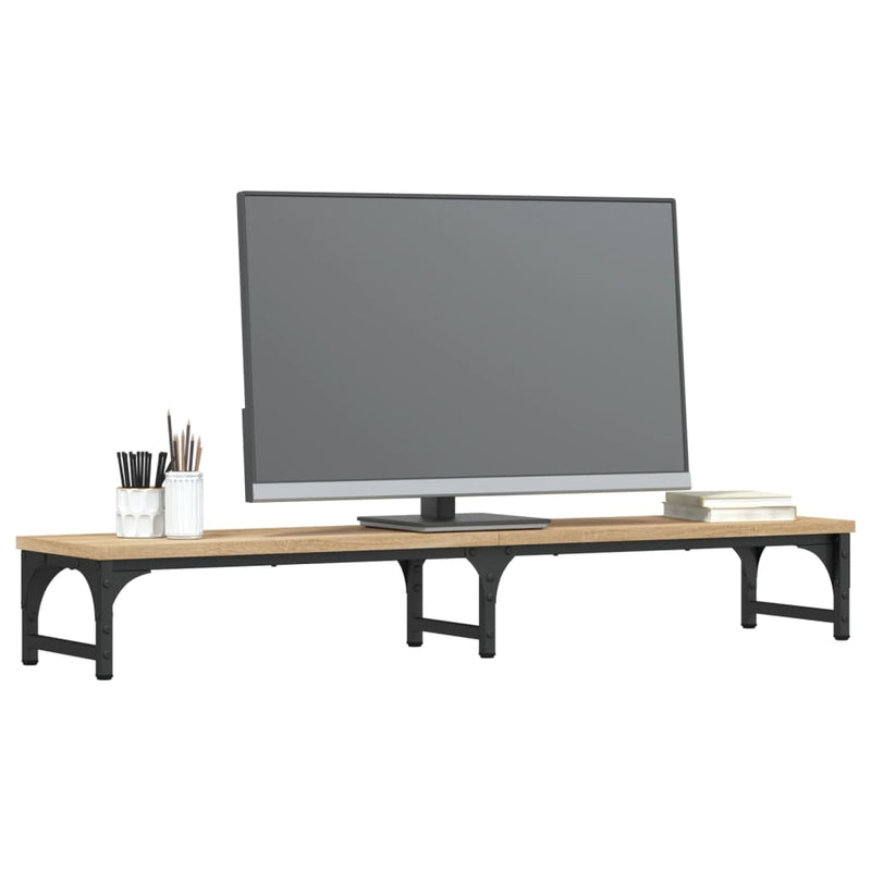 Afbeelding laden in galerijviewer, Vidaxl monitorstandaard 105x23x15,5 cm bewerkt hout sonoma eikenkleur