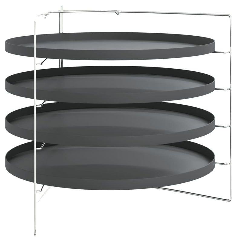 Load image into Gallery viewer, Vidaxl pizzapannen 4 st met rek ø 28 cm staal