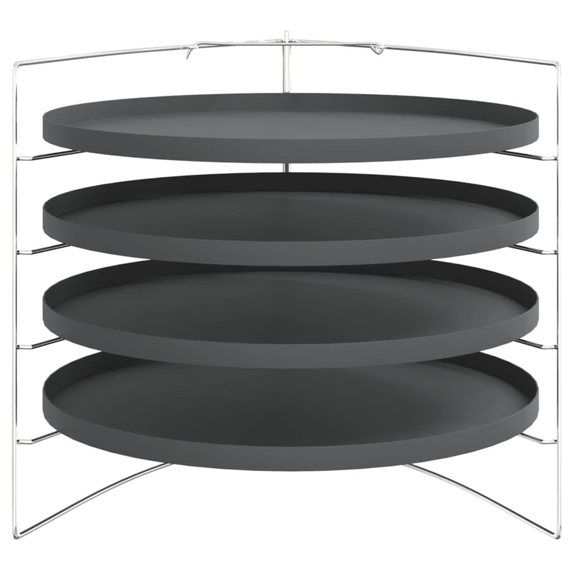 Load image into Gallery viewer, Vidaxl pizzapannen 4 st met rek ø 28 cm staal