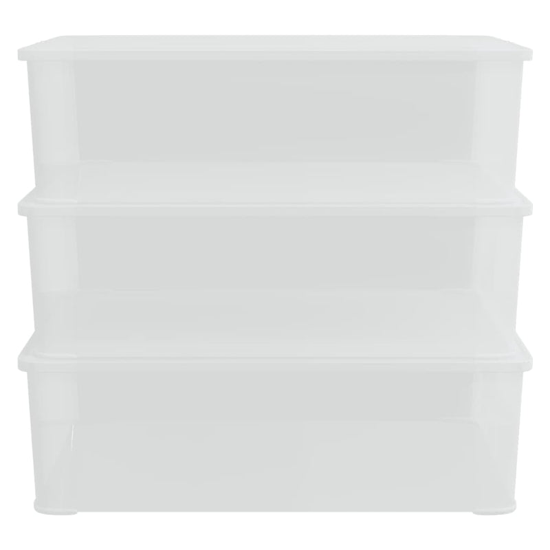 Load image into Gallery viewer, VidaXL Opbergboxen kunststof 3 st stapelbaar 25 L