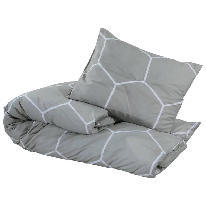 Load image into Gallery viewer, Vidaxl dekbedovertrekset 200x200 cm katoen grijs
