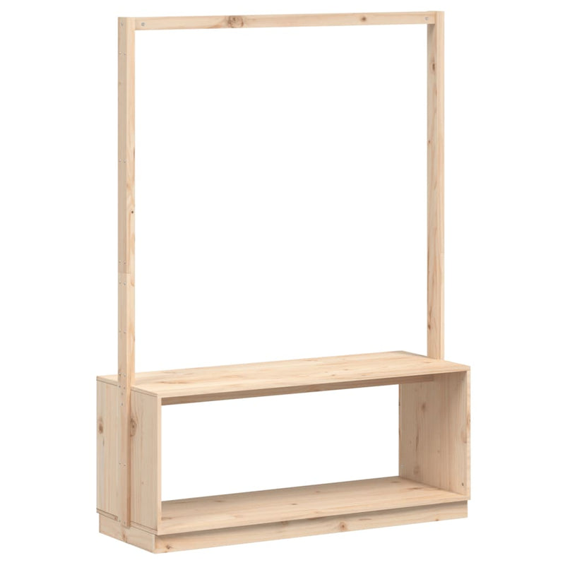 Load image into Gallery viewer, Vidaxl kledingrek schoenenkast 113x40x157,5 cm grenenhout honingbruin