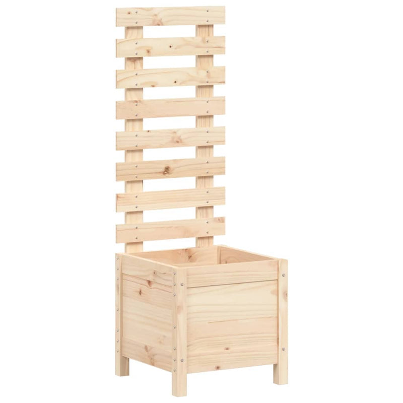 Load image into Gallery viewer, Vidaxl plantenbak met rek 39x39,5x114 cm massief grenenhout