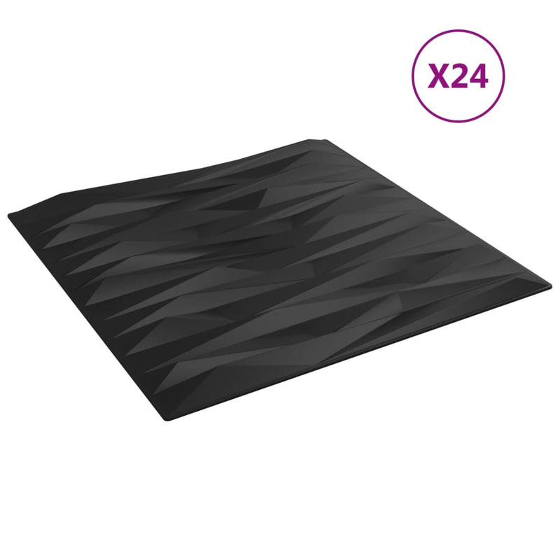 Load image into Gallery viewer, Vidaxl 24 st wandpanelen steen 6 m² 50x50 cm xps zwart