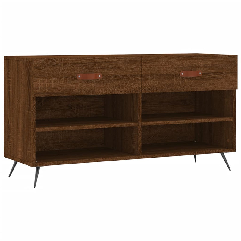 Load image into Gallery viewer, Vidaxl schoenenbank 102x35x55 cm bewerkt hout sonoma eikenkleurig