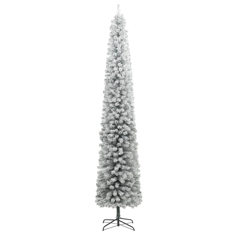 Load image into Gallery viewer, Vidaxl kunstkerstboom smal met standaard en sneeuw 270 pvc
