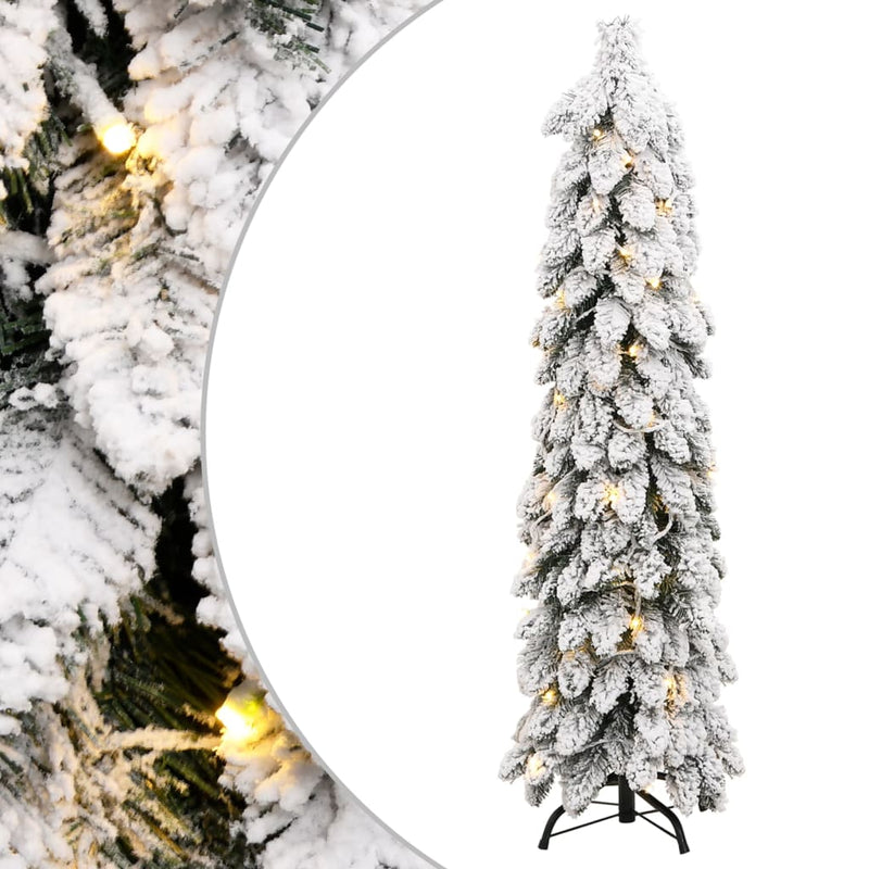 Load image into Gallery viewer, VidaXL Kunstkerstboom met verlichting en sneeuw 80 LED's 150 cm