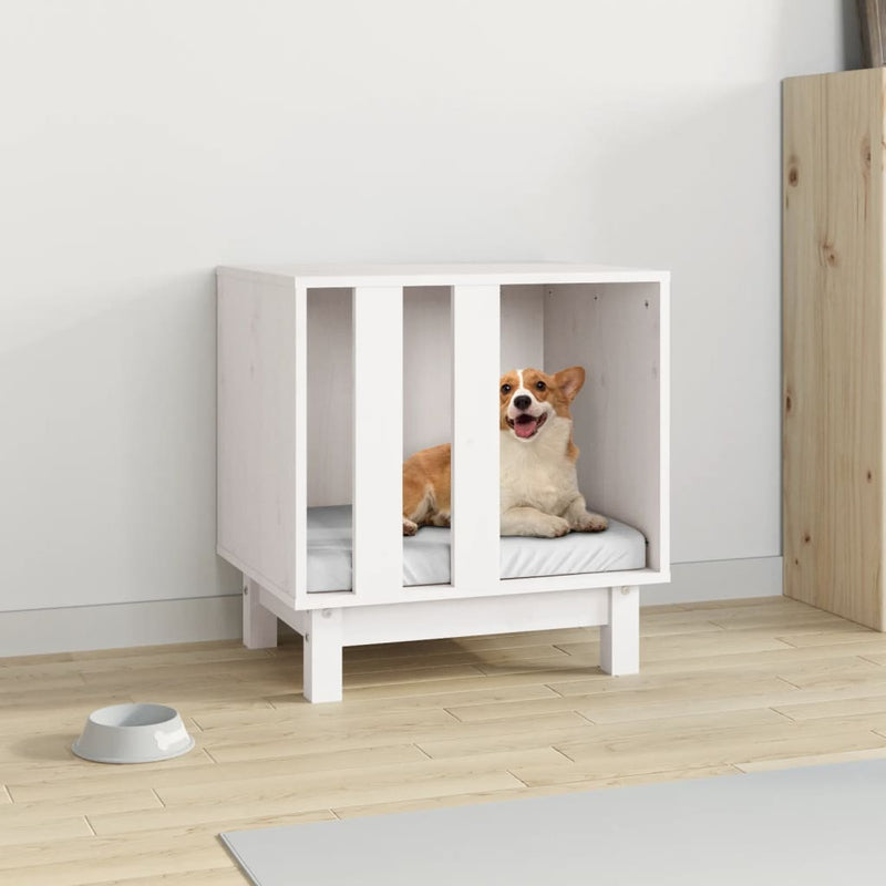 Load image into Gallery viewer, VidaXL Hondenhok 50x40x52 cm massief grenenhout wit