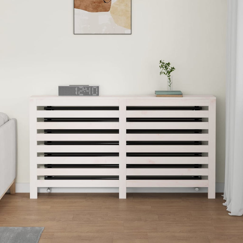 Load image into Gallery viewer, Vidaxl radiatorombouw 153x19x84 cm massief grenenhout wit