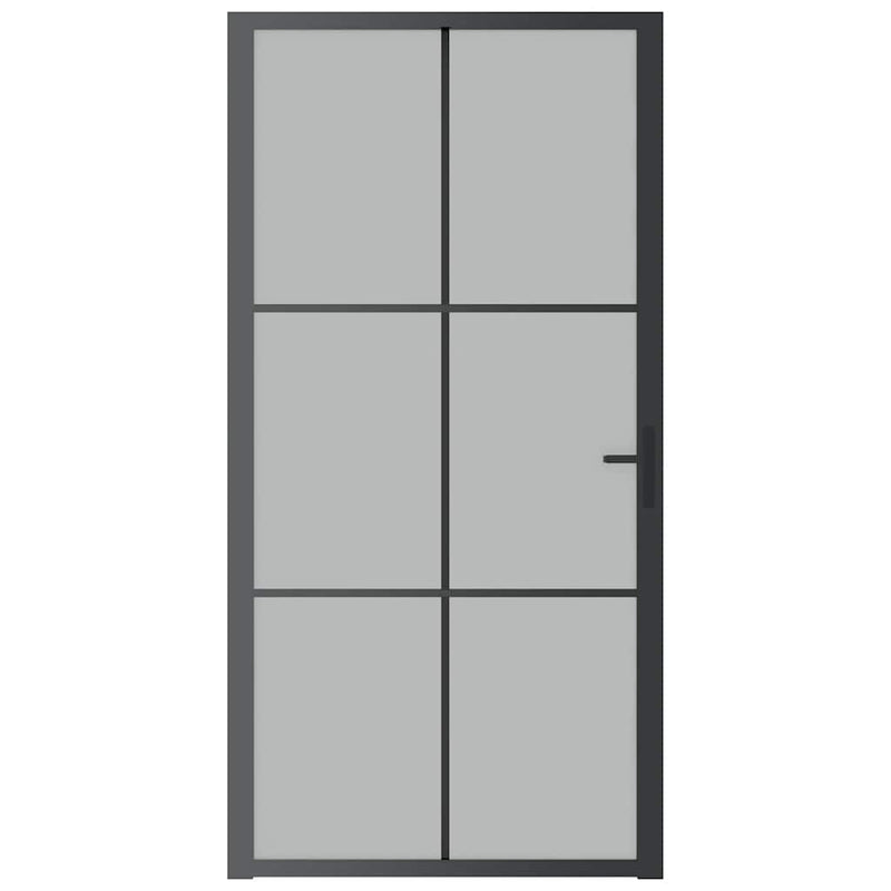 Load image into Gallery viewer, Vidaxl binnendeur 102,5x201,5 cm matglas en aluminium zwart