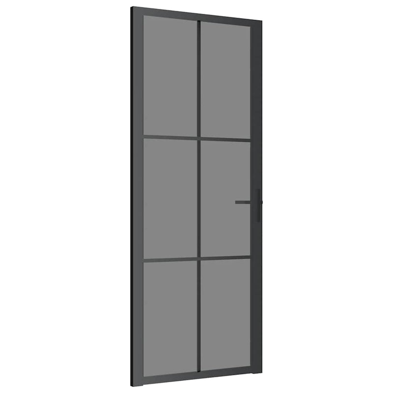 Load image into Gallery viewer, Vidaxl binnendeur 83x201,5 cm esg-glas en aluminium zwart