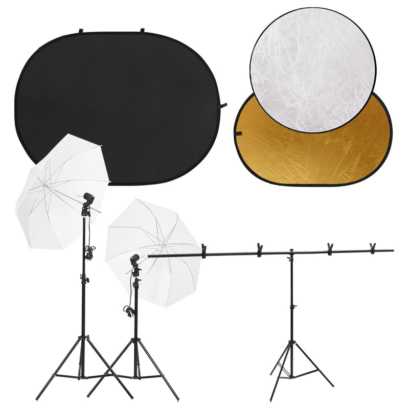 Load image into Gallery viewer, VidaXL Fotostudioset met lichtset, achtergrondscherm en reflector
