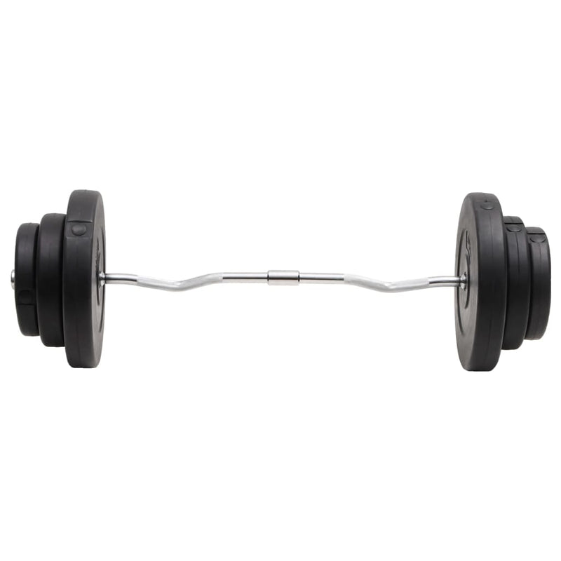 Load image into Gallery viewer, VidaXL Halter gebogen met gewichten 60 kg