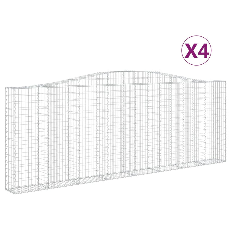 Load image into Gallery viewer, VidaXL Schanskorven 4 st gewelfd 400x30x140 160 cm ijzer