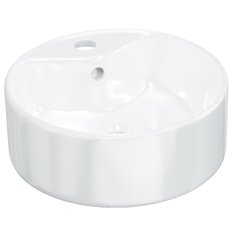 Load image into Gallery viewer, Vidaxl wasbak 40x14,5 cm rond keramiek wit