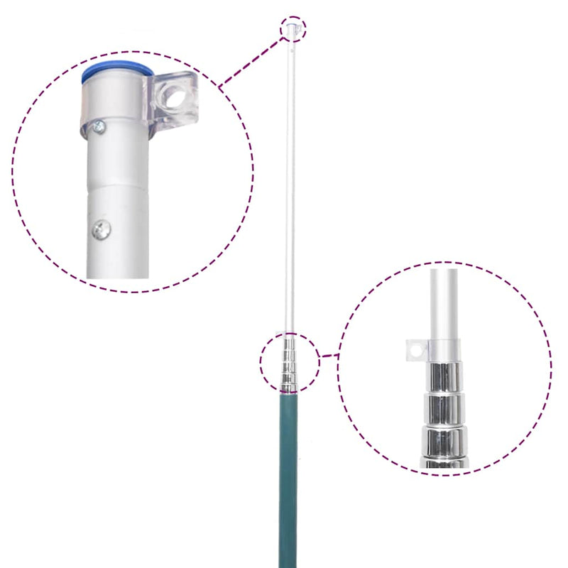 Load image into Gallery viewer, Vidaxl vlaggenmast telescopisch 5,5 m aluminium zilverkleurig