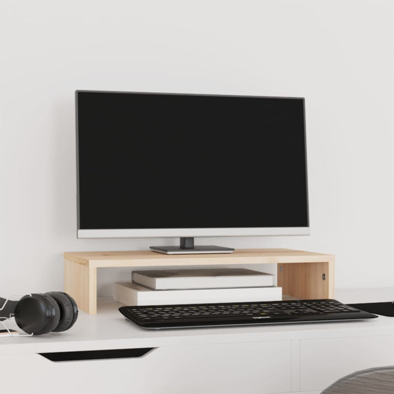 Load image into Gallery viewer, Vidaxl monitorstandaard 50x27x10 cm massief grenenhout