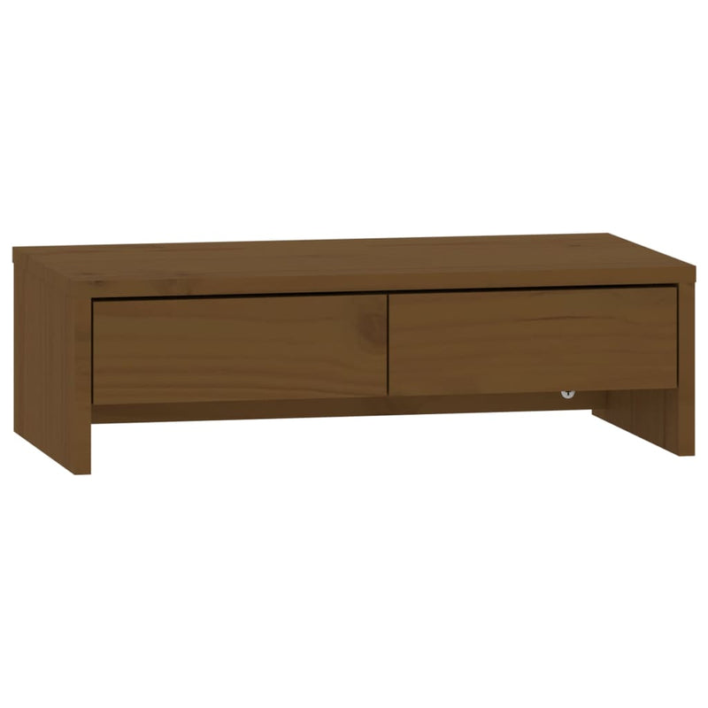 Load image into Gallery viewer, Vidaxl monitorstandaard 50x27x15 cm massief grenenhout honingbruin