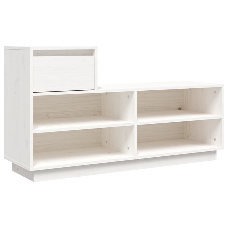 Load image into Gallery viewer, Vidaxl schoenenkast 110x34x61 cm massief grenenhout wit