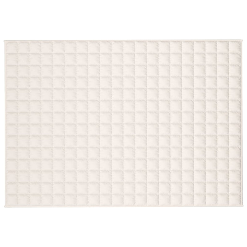 Afbeelding laden in galerijviewer, Vidaxl verzwaringsdeken 138x200 cm 10 kg stof lichtcrèmekleurig