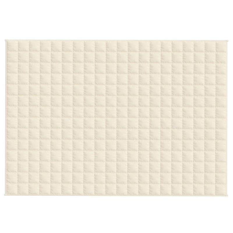 Load image into Gallery viewer, Vidaxl verzwaringsdeken 138x200 cm 10 kg stof lichtcrèmekleurig