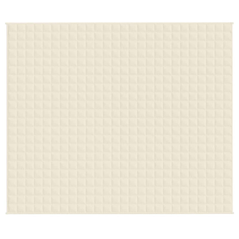 Load image into Gallery viewer, Vidaxl verzwaringsdeken 220x260 cm 15 kg stof lichtcrèmekleurig