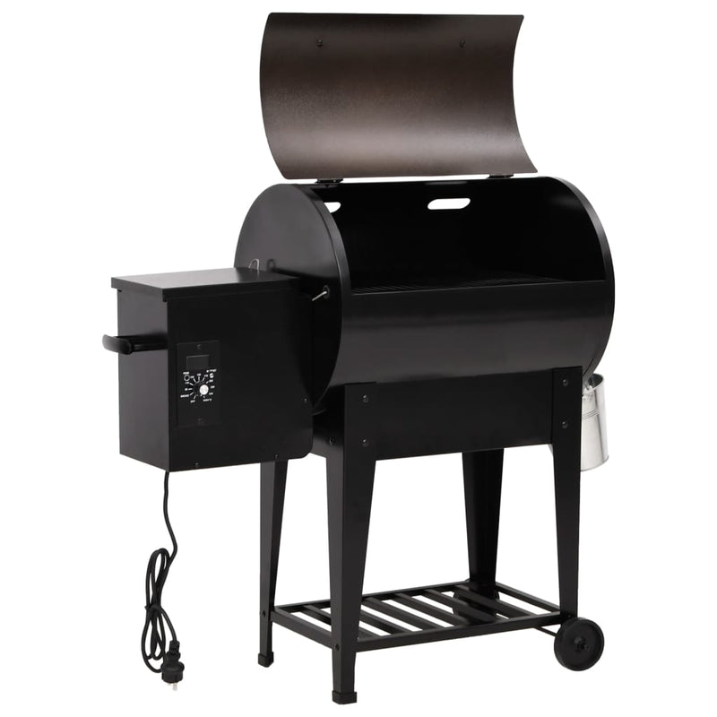 Load image into Gallery viewer, Vidaxl pelletbarbecue met bodemplaat 94 cm ijzer zwart